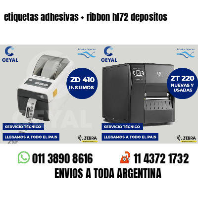 etiquetas adhesivas   ribbon hl72 depositos