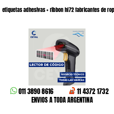 etiquetas adhesivas   ribbon hl72 fabricantes de ropa