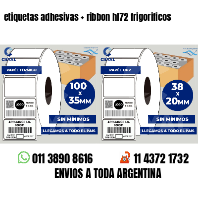 etiquetas adhesivas   ribbon hl72 frigorificos