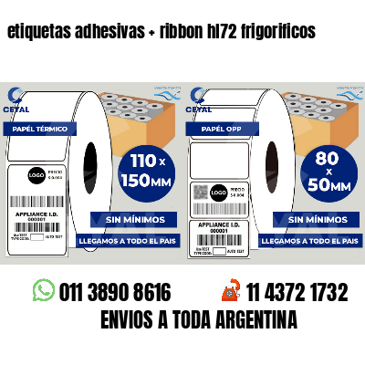 etiquetas adhesivas   ribbon hl72 frigorificos