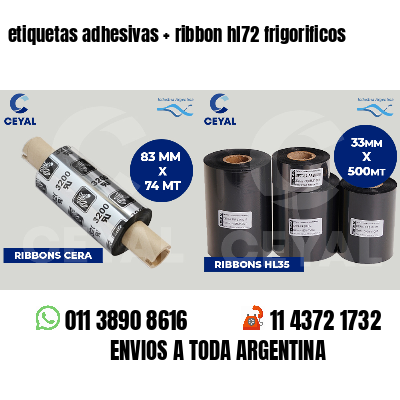 etiquetas adhesivas   ribbon hl72 frigorificos