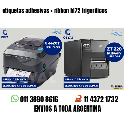 etiquetas adhesivas   ribbon hl72 frigorificos