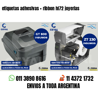 etiquetas adhesivas   ribbon hl72 joyerias