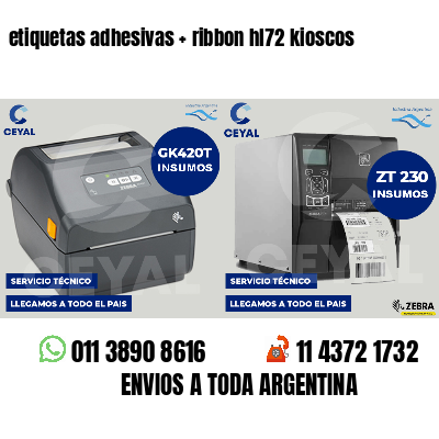 etiquetas adhesivas   ribbon hl72 kioscos