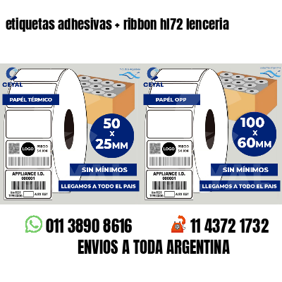 etiquetas adhesivas   ribbon hl72 lenceria