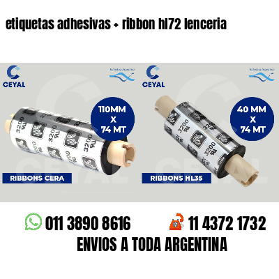 etiquetas adhesivas   ribbon hl72 lenceria