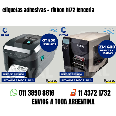 etiquetas adhesivas   ribbon hl72 lenceria