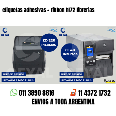 etiquetas adhesivas   ribbon hl72 librerias