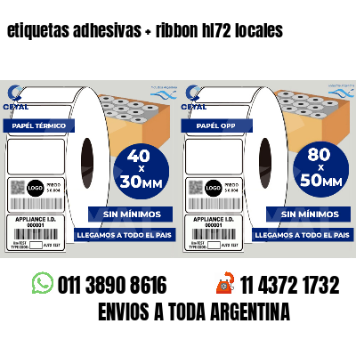 etiquetas adhesivas   ribbon hl72 locales