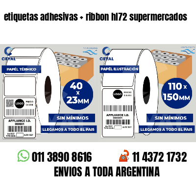 etiquetas adhesivas   ribbon hl72 supermercados