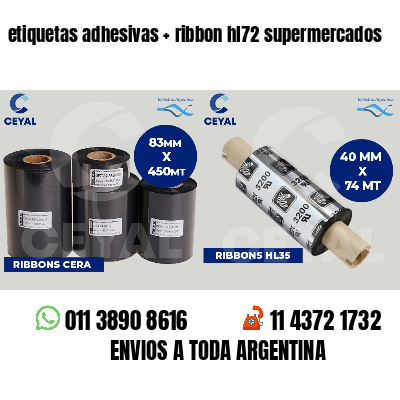 etiquetas adhesivas   ribbon hl72 supermercados