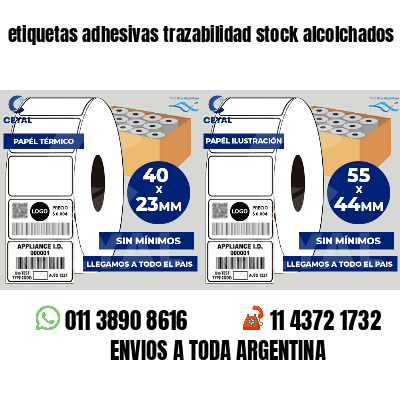 etiquetas adhesivas trazabilidad stock alcolchados