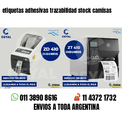 etiquetas adhesivas trazabilidad stock camisas