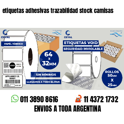 etiquetas adhesivas trazabilidad stock camisas