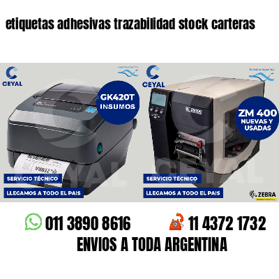 etiquetas adhesivas trazabilidad stock carteras