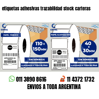 etiquetas adhesivas trazabilidad stock carteras