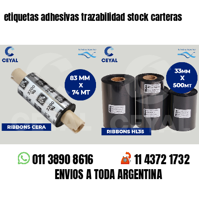 etiquetas adhesivas trazabilidad stock carteras