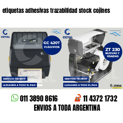 etiquetas adhesivas trazabilidad stock cojines