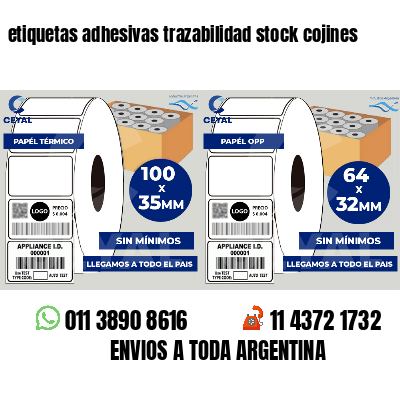 etiquetas adhesivas trazabilidad stock cojines