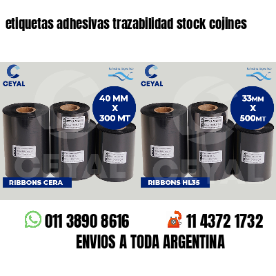 etiquetas adhesivas trazabilidad stock cojines