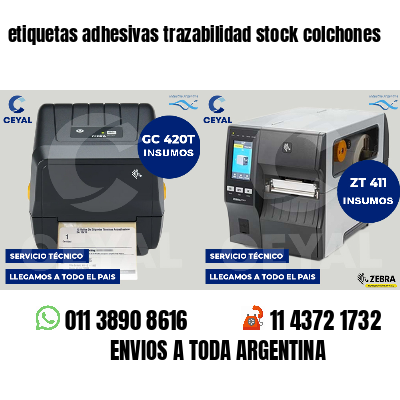 etiquetas adhesivas trazabilidad stock colchones