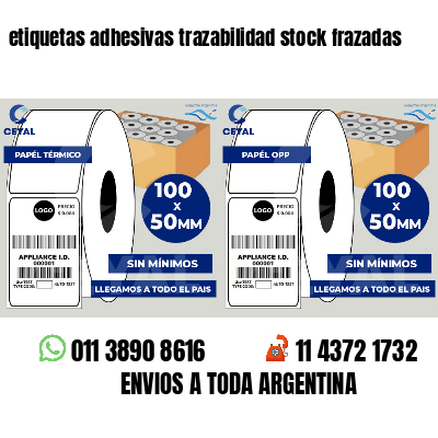 etiquetas adhesivas trazabilidad stock frazadas