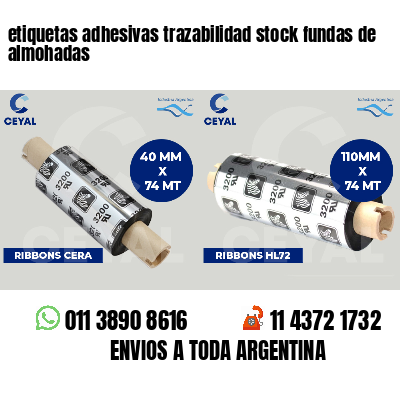 etiquetas adhesivas trazabilidad stock fundas de almohadas