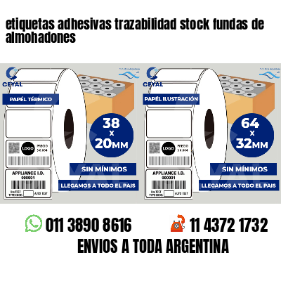 etiquetas adhesivas trazabilidad stock fundas de almohadones