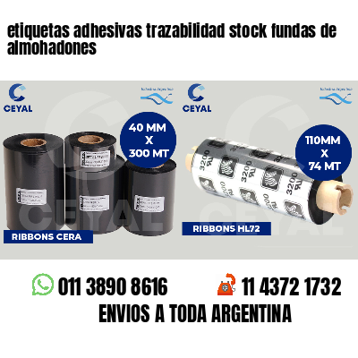 etiquetas adhesivas trazabilidad stock fundas de almohadones