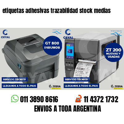 etiquetas adhesivas trazabilidad stock medias