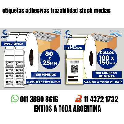 etiquetas adhesivas trazabilidad stock medias