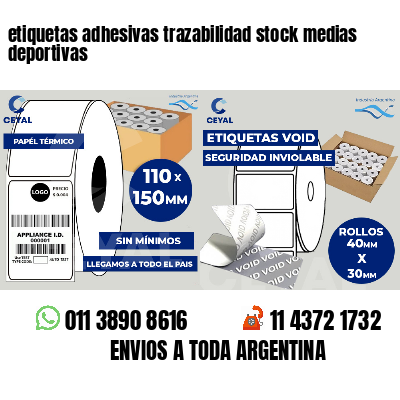 etiquetas adhesivas trazabilidad stock medias deportivas