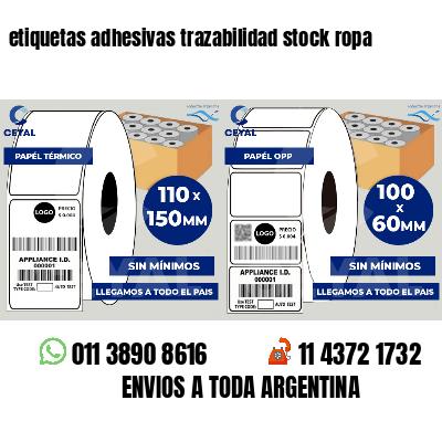 etiquetas adhesivas trazabilidad stock ropa