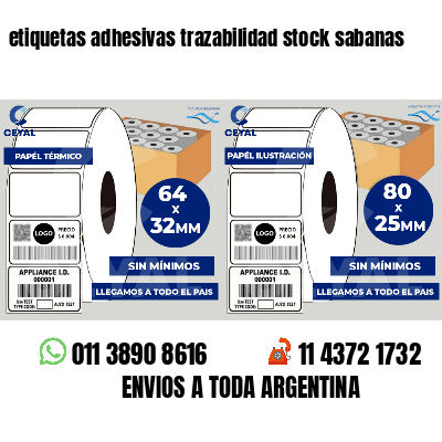 etiquetas adhesivas trazabilidad stock sabanas