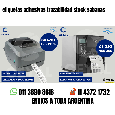 etiquetas adhesivas trazabilidad stock sabanas