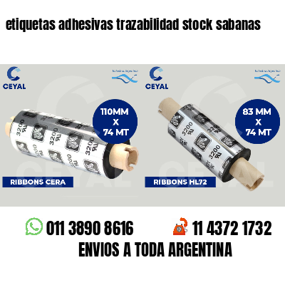 etiquetas adhesivas trazabilidad stock sabanas