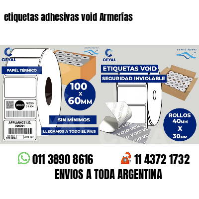 etiquetas adhesivas void Armerías