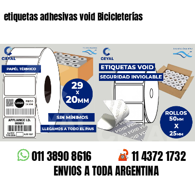 etiquetas adhesivas void Bicicleterías