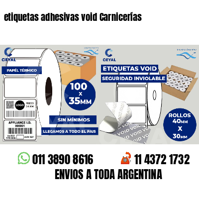 etiquetas adhesivas void Carnicerías