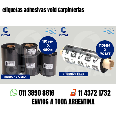 etiquetas adhesivas void Carpinterías