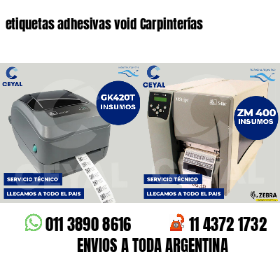 etiquetas adhesivas void Carpinterías