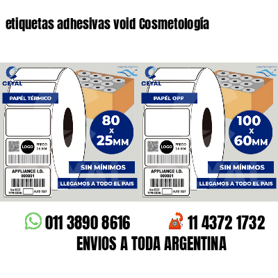 etiquetas adhesivas void Cosmetología