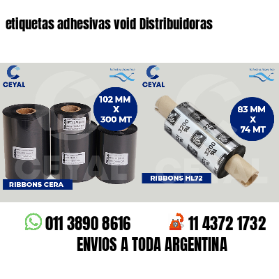 etiquetas adhesivas void Distribuidoras