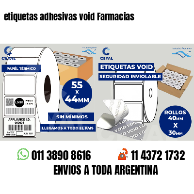 etiquetas adhesivas void Farmacias