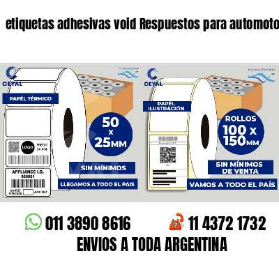 etiquetas adhesivas void Respuestos para automotores