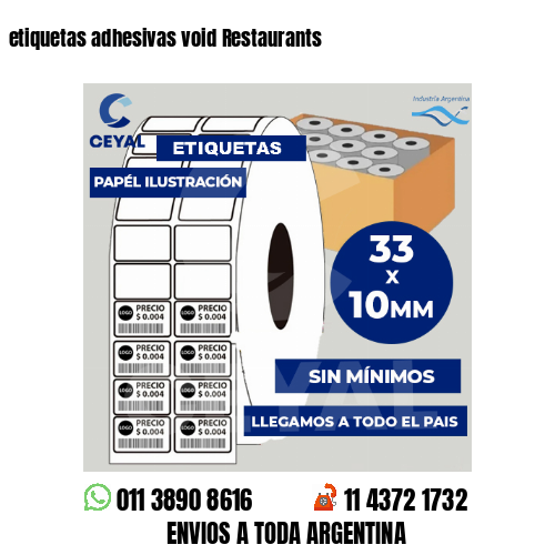 etiquetas adhesivas void Restaurants