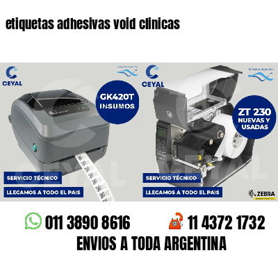 etiquetas adhesivas void clinicas