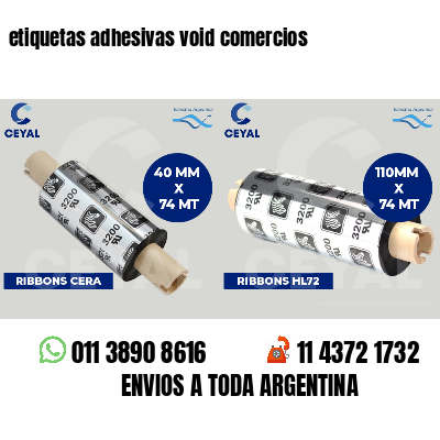 etiquetas adhesivas void comercios