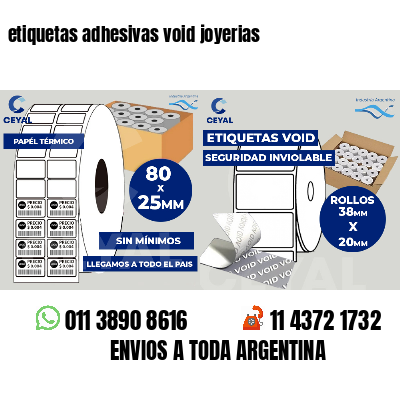 etiquetas adhesivas void joyerias