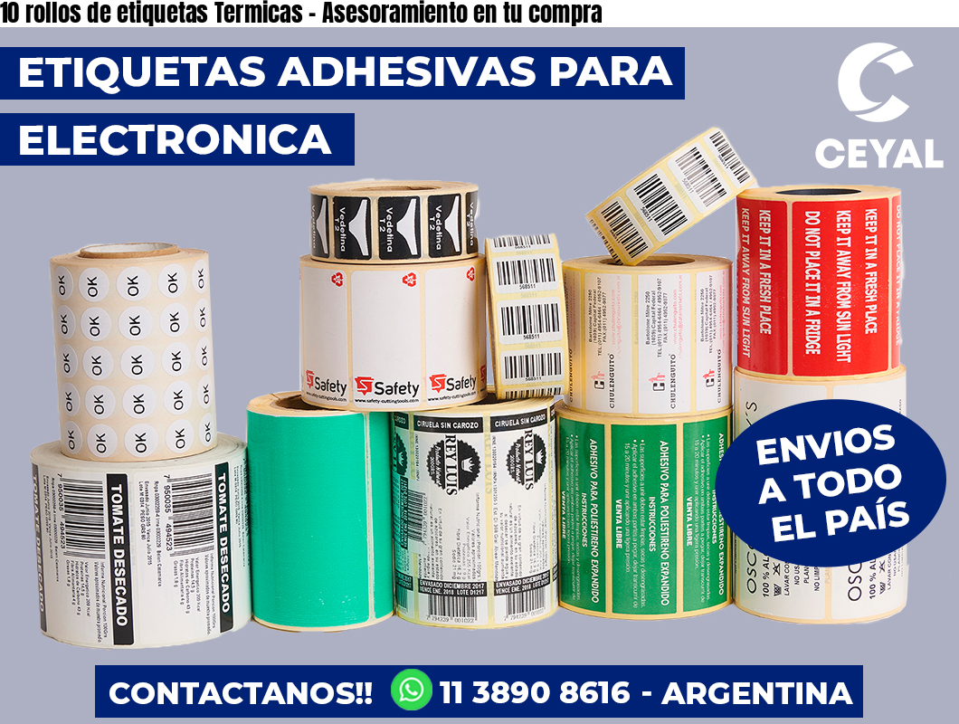 10 rollos de etiquetas Termicas – Asesoramiento en tu compra